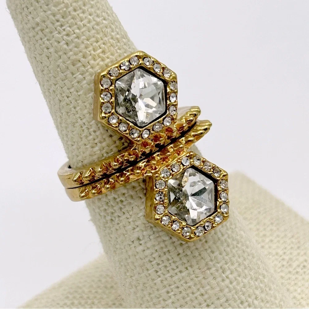 Vince Camuto Jeweled Hexagon Rings Size 6.5